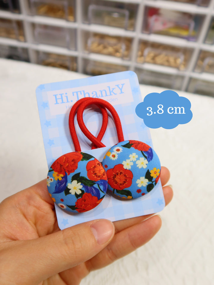 Button Hair Ties | Forget-Me-Not