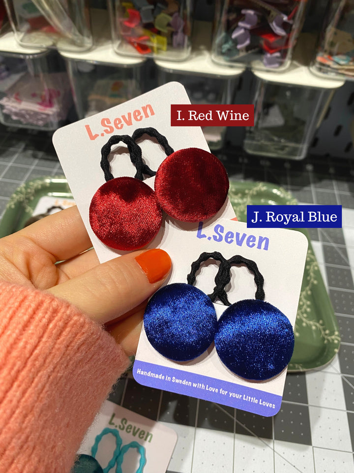 Button Hair Ties | Diamond Velvet