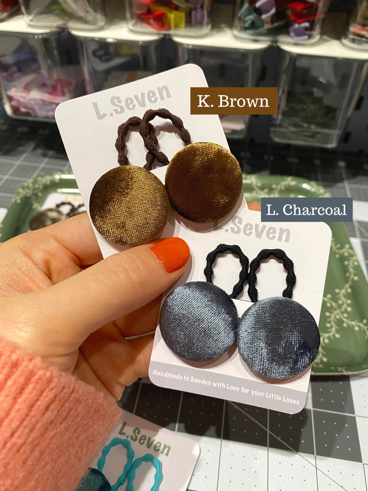 Button Hair Ties | Diamond Velvet