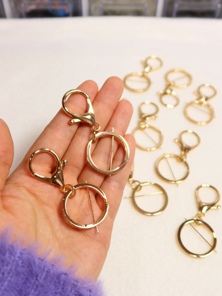 DIY Accessories | 5 Pcs | Light Gold Lobster Clasps Key Ring