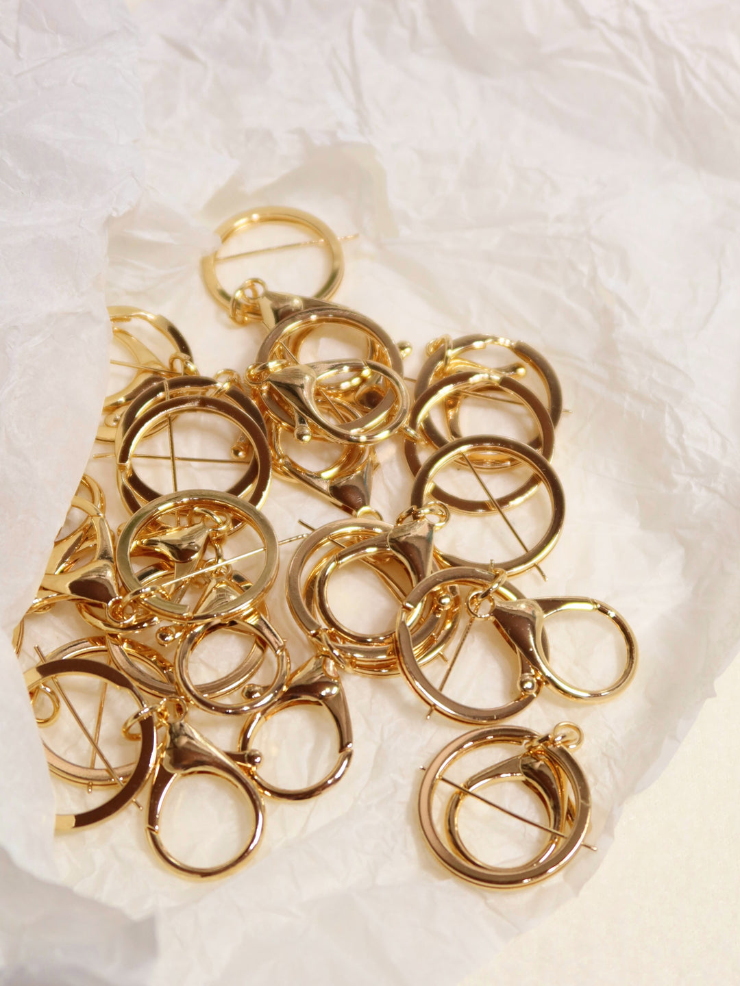 DIY Accessories | 5 Pcs | Light Gold Lobster Clasps Key Ring