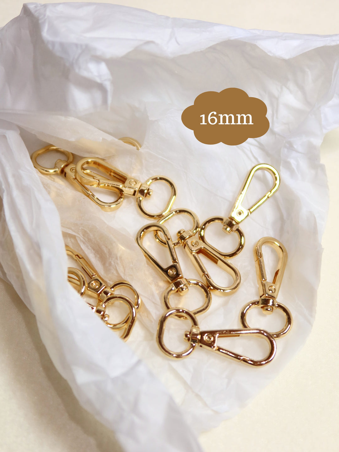 DIY Accessories | 5 Pcs | Light Gold Swivel Lobster Clasp | 16mm | 25mm