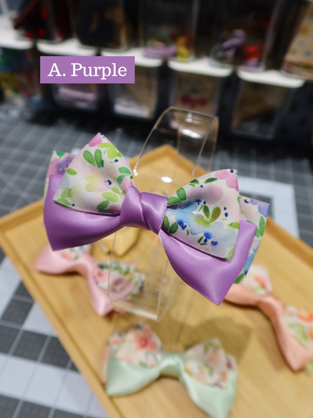 Medium Bow Hair Clips | Macaron Flowers Bows