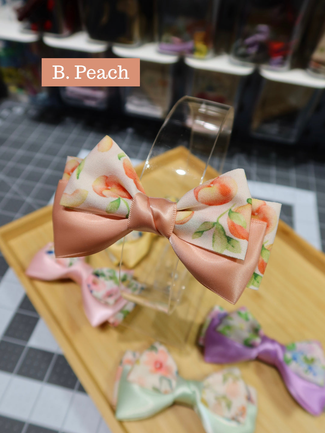 Medium Bow Hair Clips | Macaron Flowers Bows