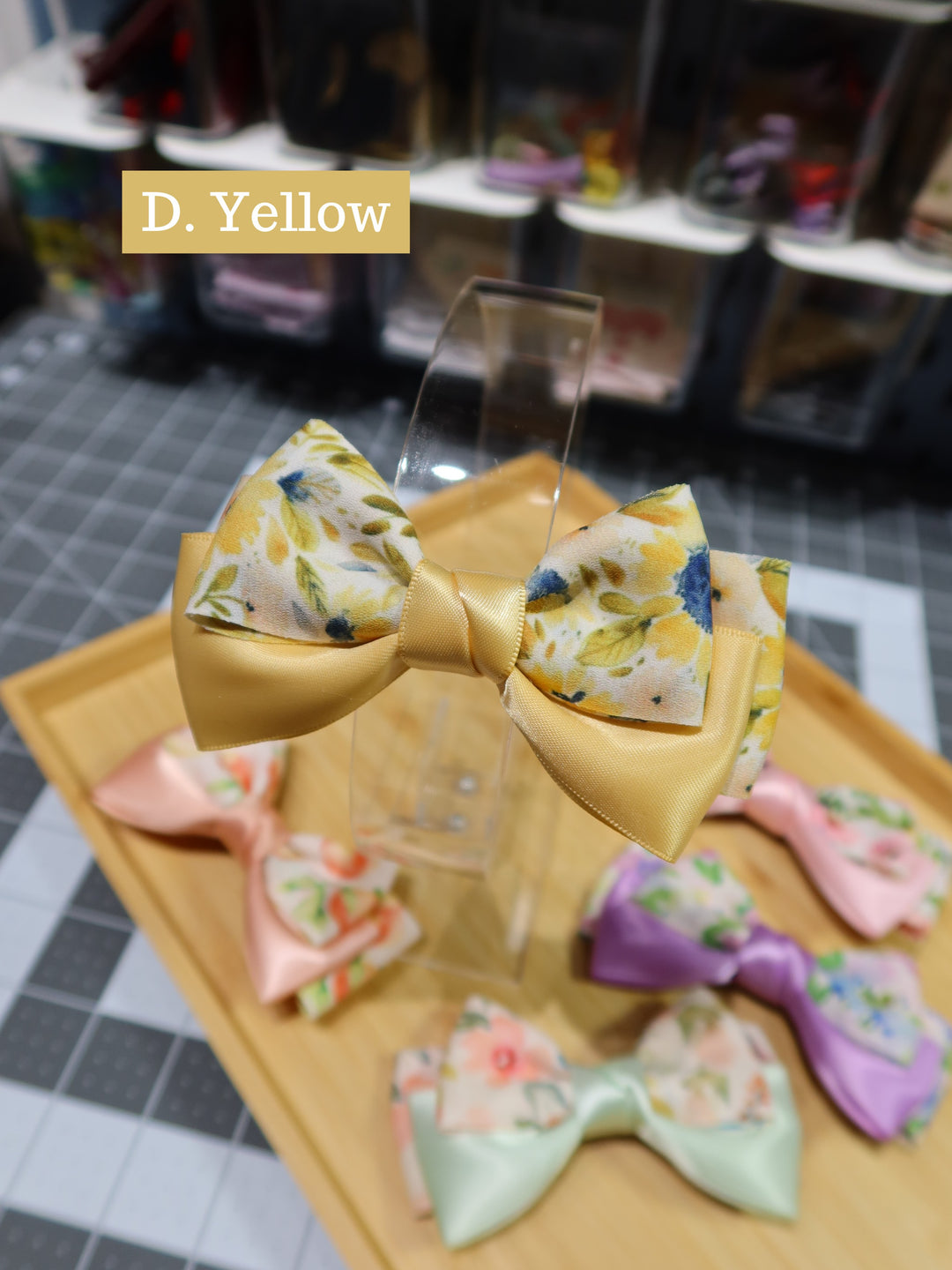 Medium Bow Hair Clips | Macaron Flowers Bows