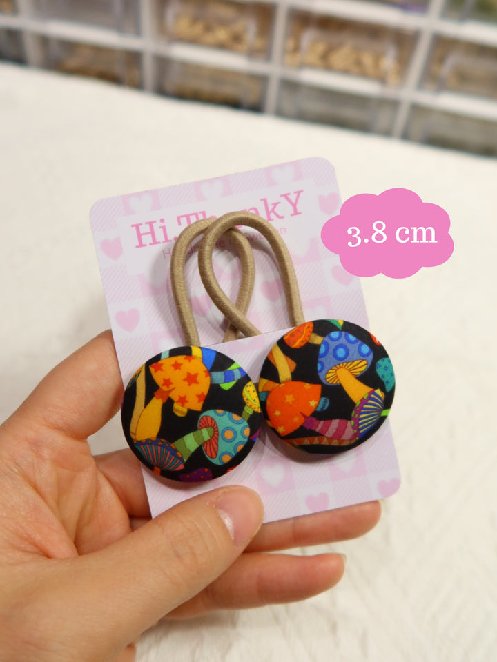 Button Hair Ties | Mushroom