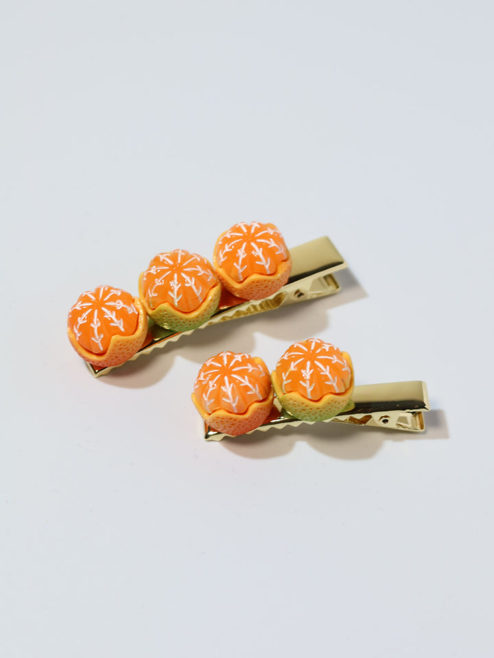 Cartoon Hair Clips | Tangerines Oranges