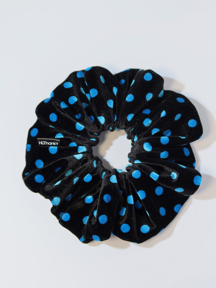 Scrunchies | Pattern Velvet | Blue Circle