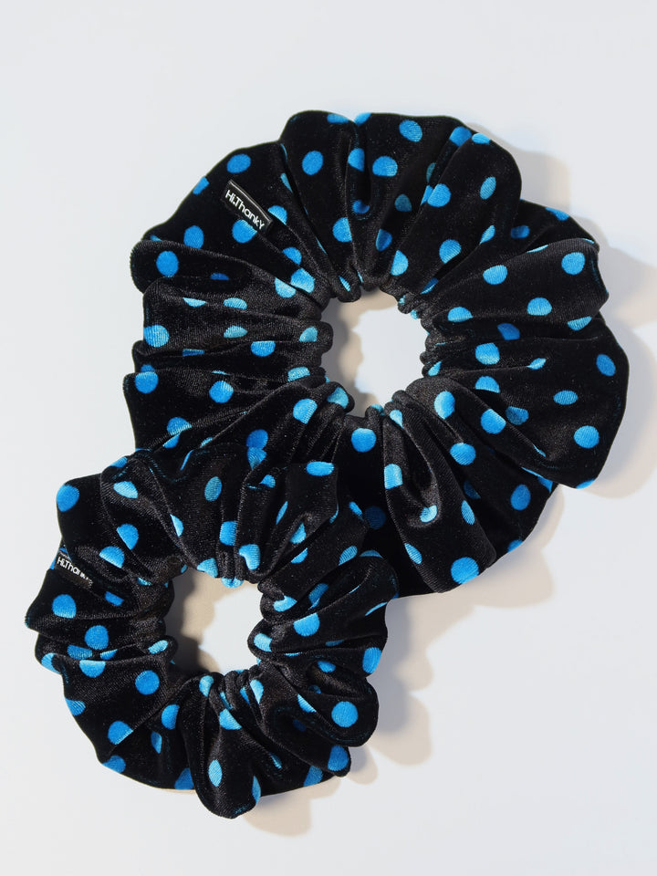 Scrunchies | Pattern Velvet | Blue Circle