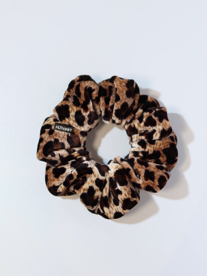 Scrunchies | Pattern Velvet | Brown Leopard