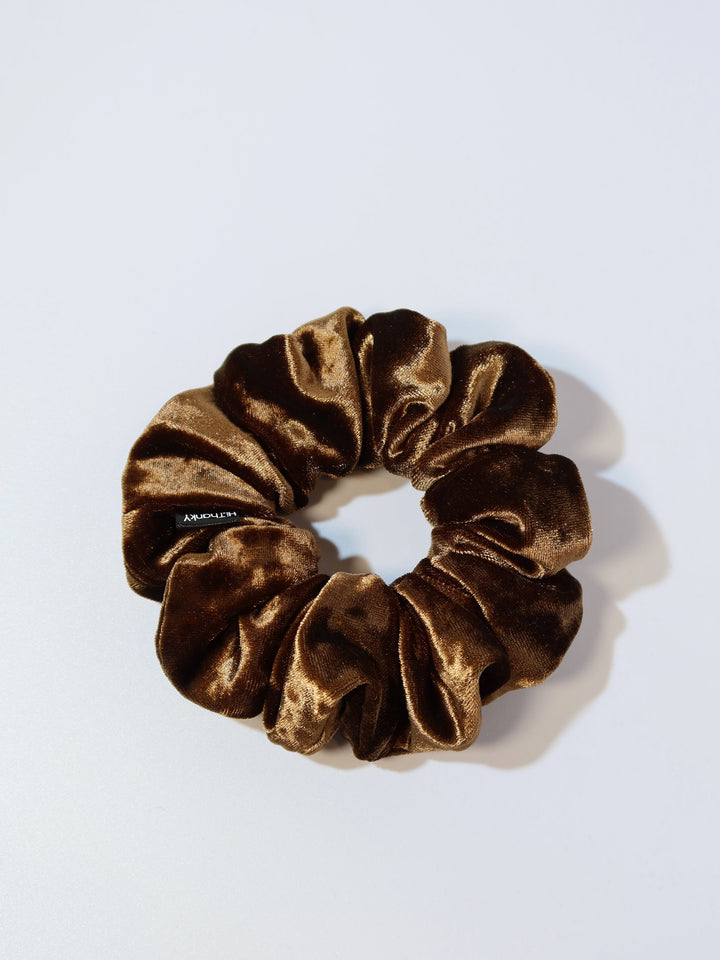 Scrunchies | Diamond Velvet | Brown