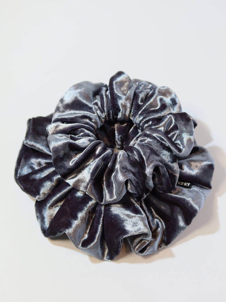 Scrunchies | Diamond Velvet | Charcoal