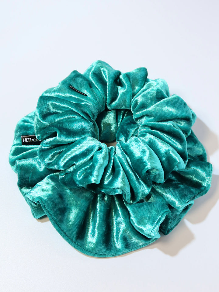 Scrunchies | Diamond Velvet | Tornado Blue