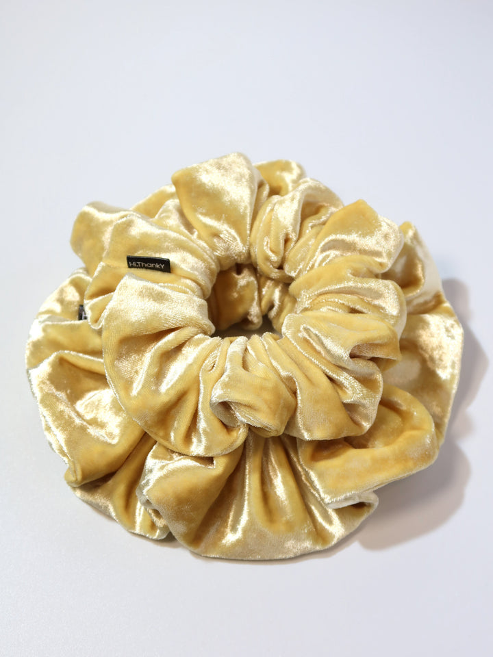 Scrunchies | Diamond Velvet | Yellow