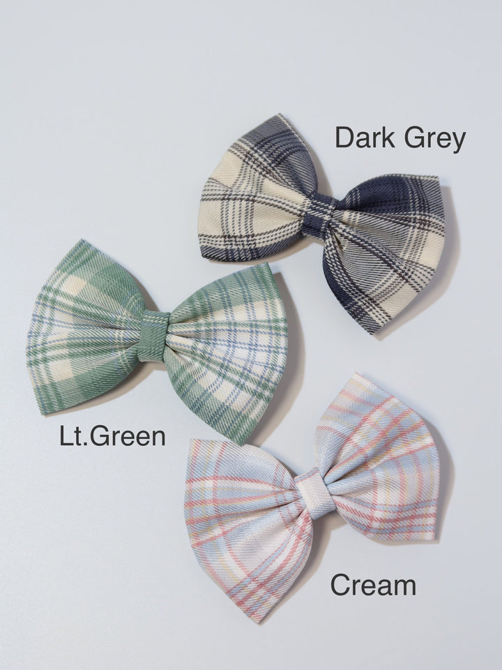 Medium Bow Hair Clips | School Uniform Plaid