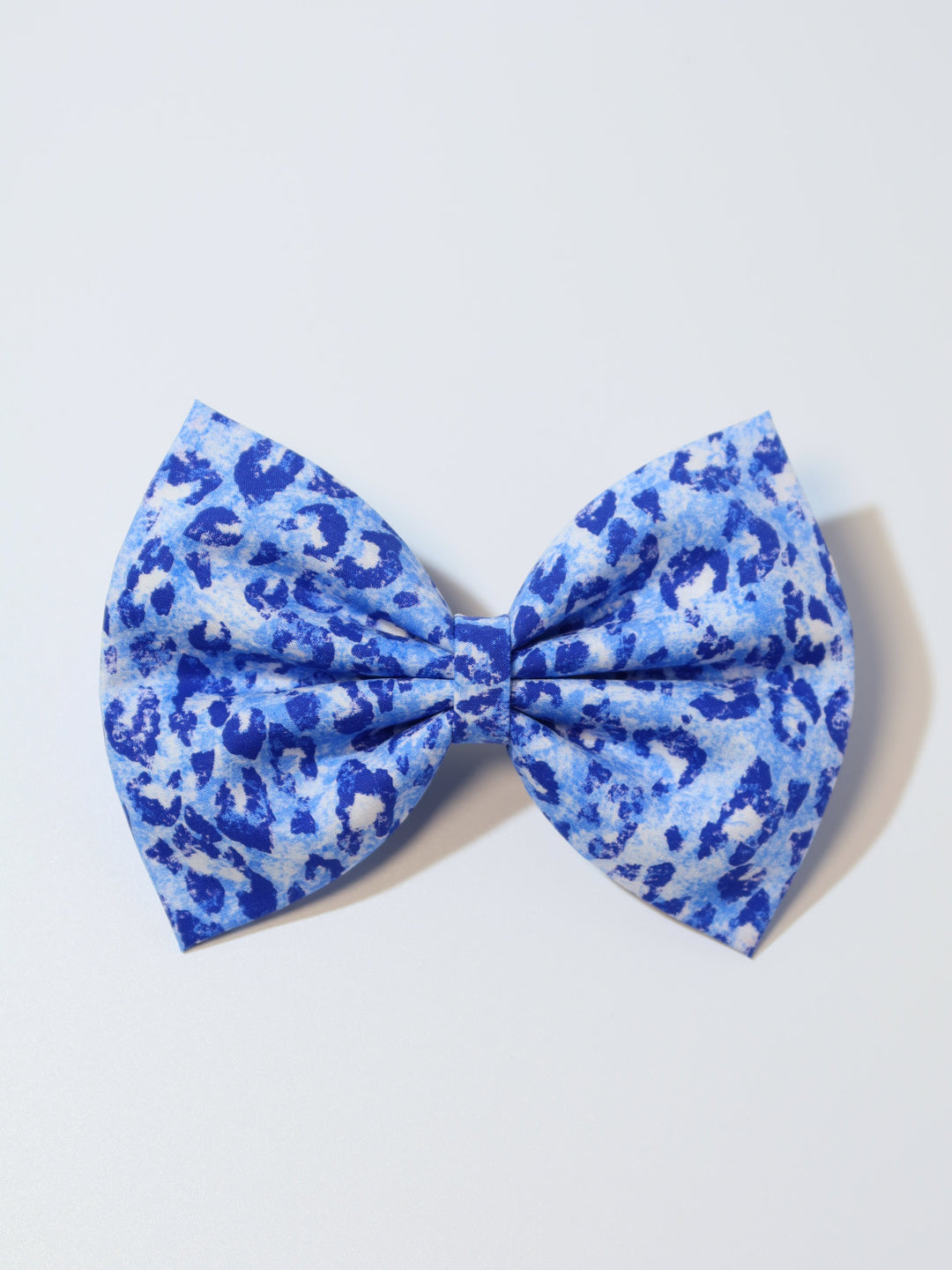 Classic Fabric Bows | Blue Leopard