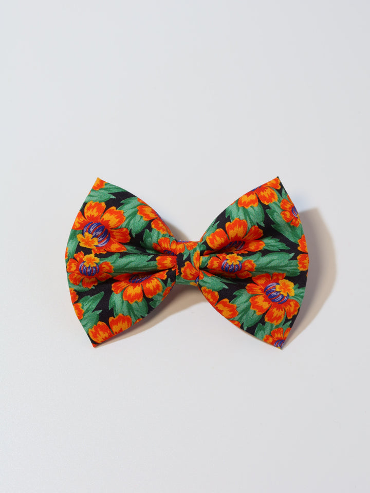 Classic Fabric Bows | Orange Flowers