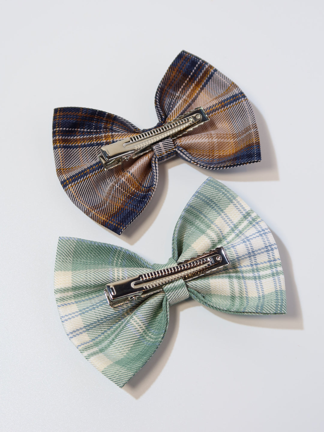 Medium Bow Hair Clips | School Uniform Plaid